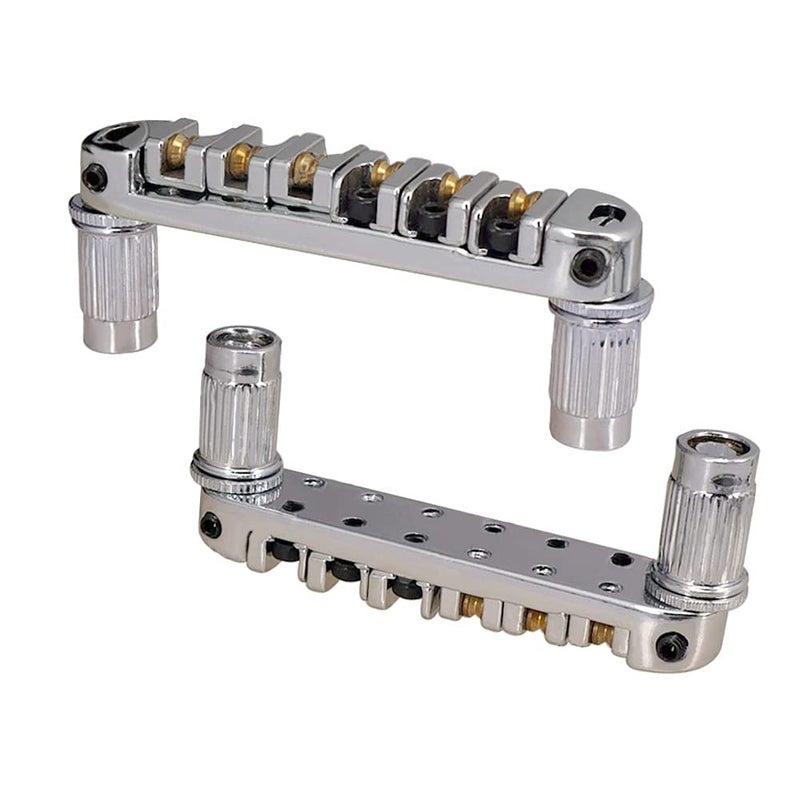 JD.Moon Roller Saddle Bridge ABR-1 Tune-o-matic Bridge Tailpiece Bridge For Les Paul Guitar (Chrome) - Image 4